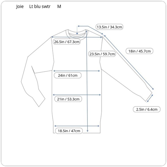 JOIE Crew Neck Knit Sweater in Baby Blue Size Medium - Picture 8 of 8